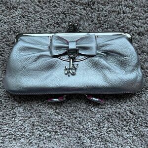Juicy Couture Kisslock Clutch- Silver